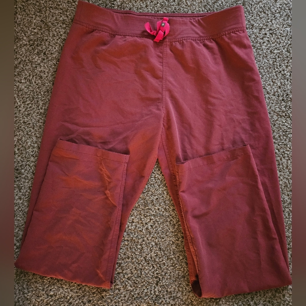Womens Pink Figs Scrub Pants Size L